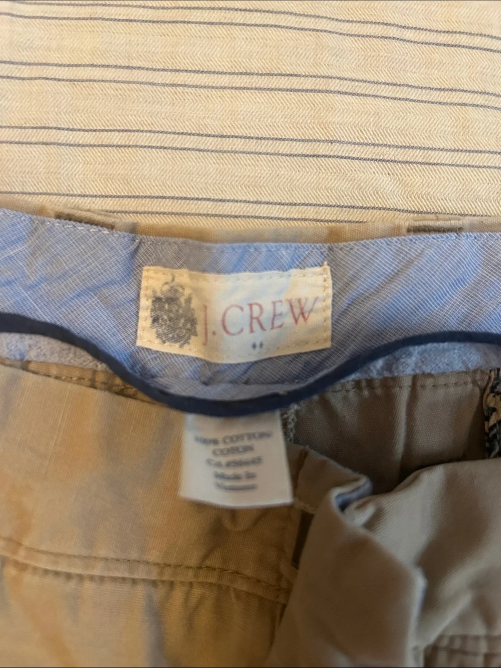 J. Crew Men's Flat Front Khaki Shorts